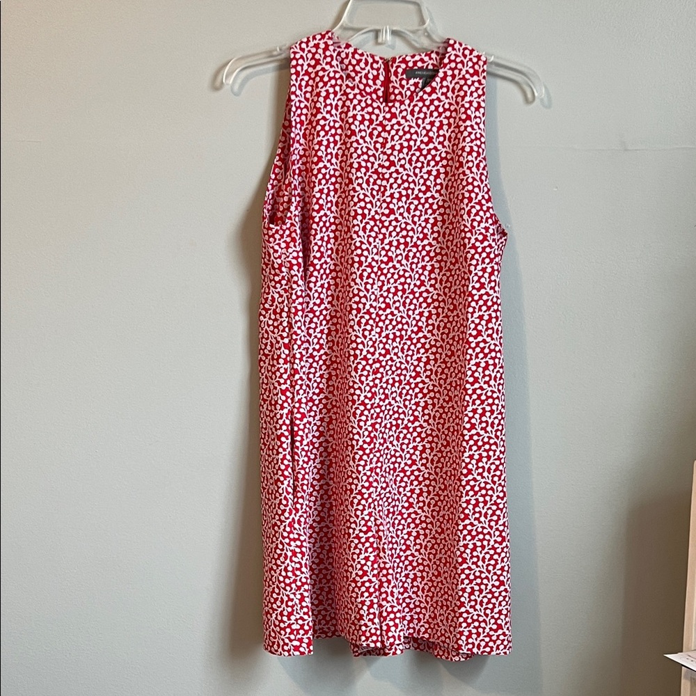 French Connection Red and White Patterned Sleeveless Romper